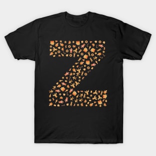 Letter Z Initial Christmas Decorations Gingerbread T-Shirt